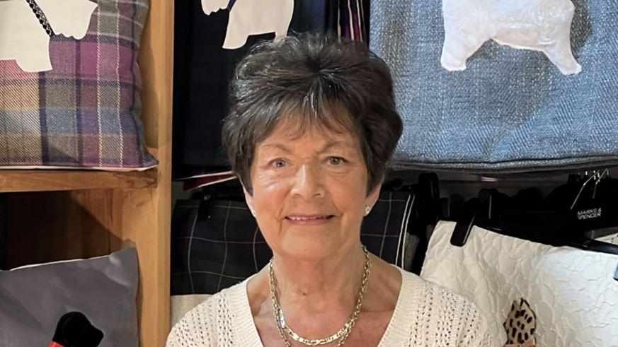 Jan O’Neil has upcycled donated fabrics and made more than 40,000 cushion covers