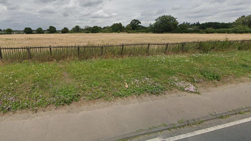 Field where part of the site will be