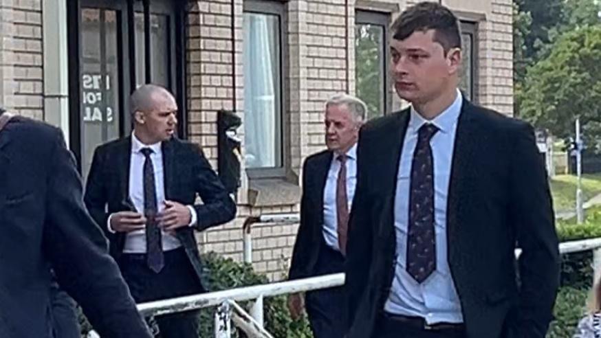 Defendants arrive at Great Yarmouth Magistrates' Court