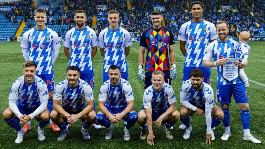 Kilmarnock line up against Ayr United