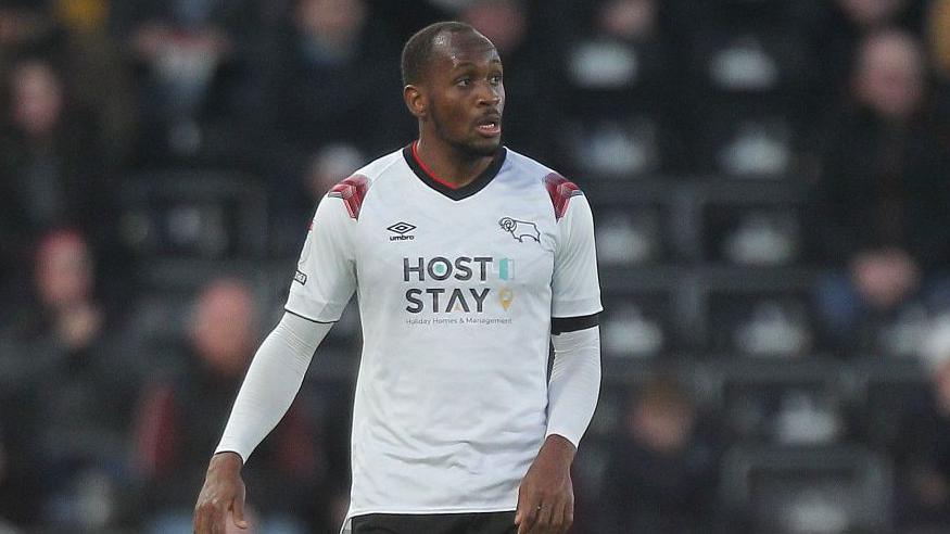 Derby County defender Ryan Nyambe in action for the rams