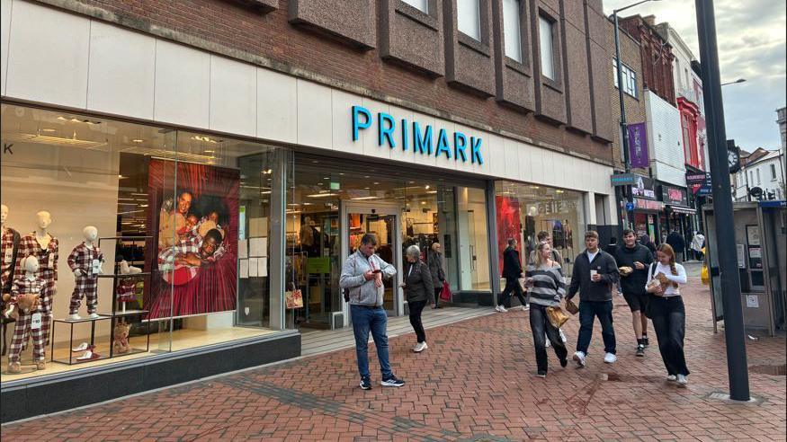 An outside view of Primark in Derby city centre