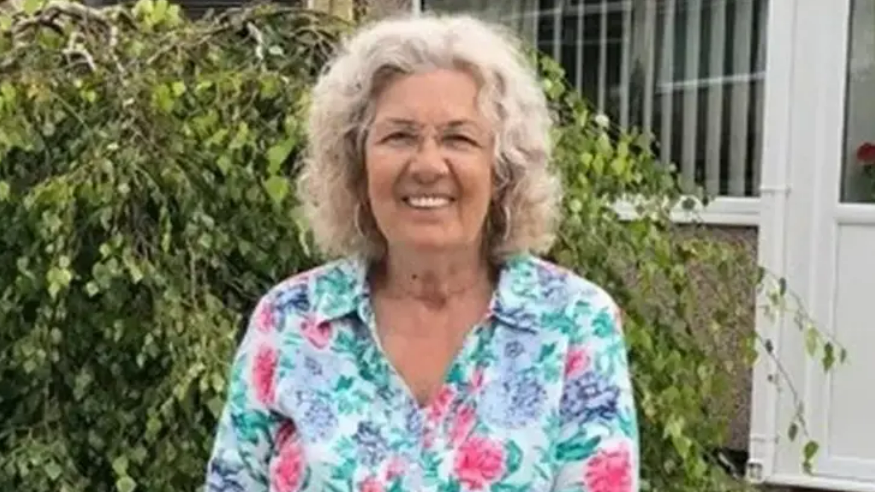 A family photograph shows Valerie Kneale, who died in Blackpool Victoria Hospital's stroke unit. She is in late middle-age, has shoulder-length grey / blonde hair, and is wearing a floral-patterned blouse.