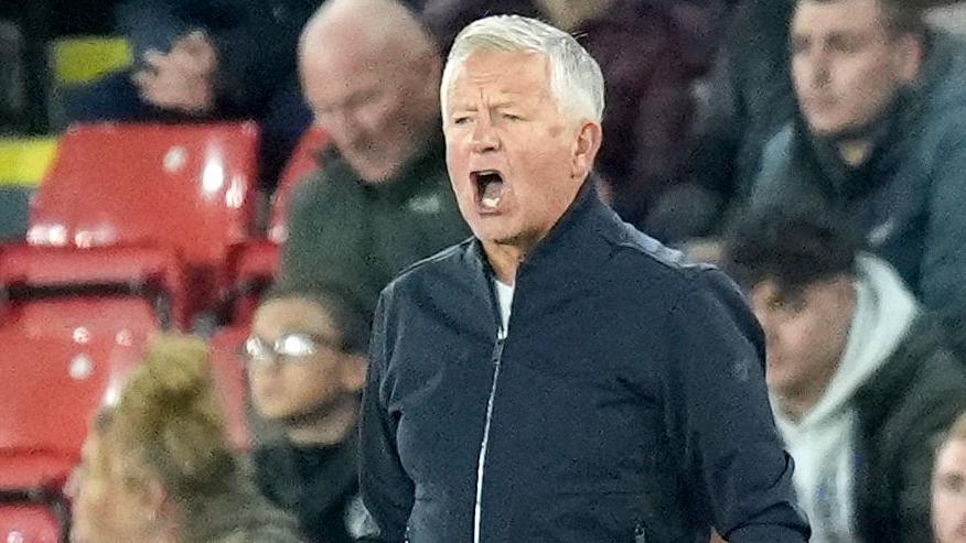 Chris Wilder shouts