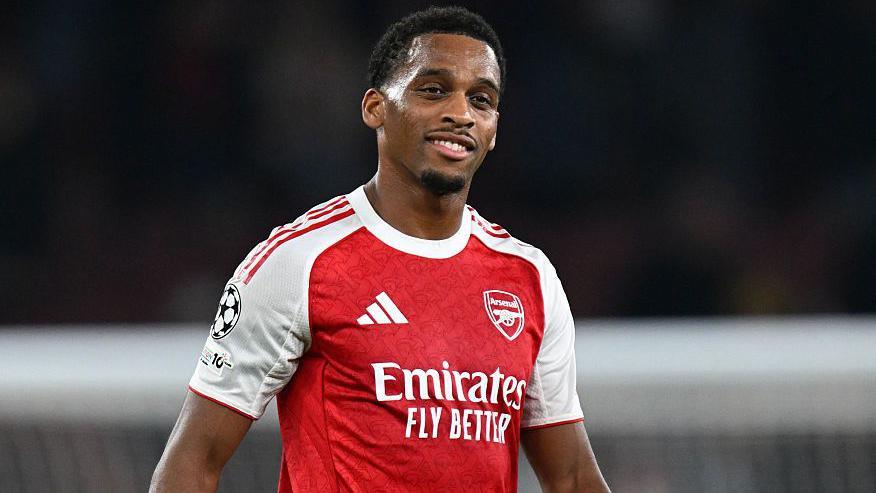 Jurrien Timber playing for Arsenal