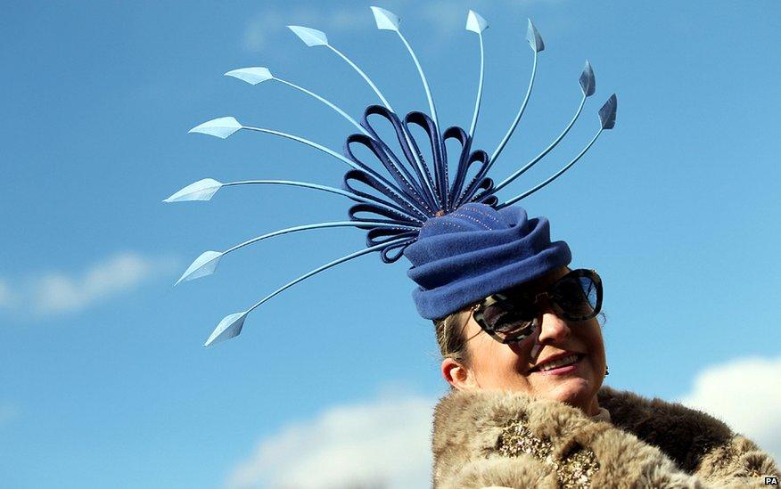 Woman in a hat at Aintree