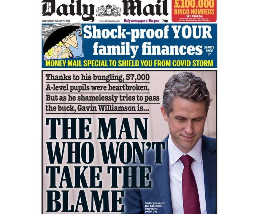 Daily Mail front page