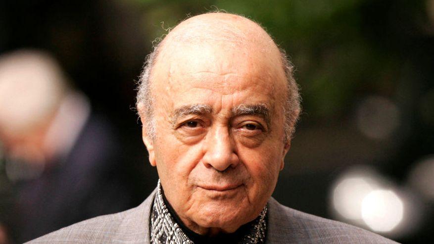 Mohamed Al Fayed dressed in a suit