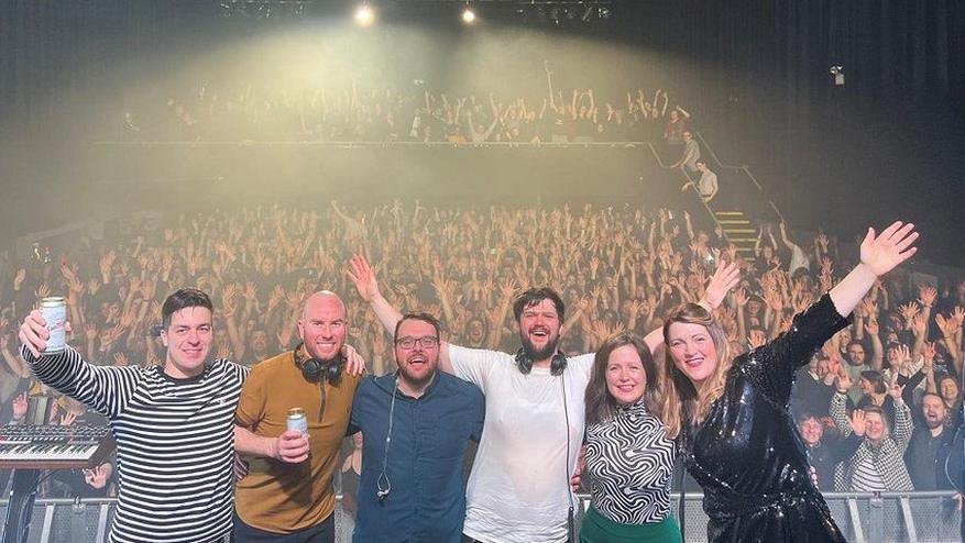 Niteworks take a bow after playing at the Ironworks in Inverness