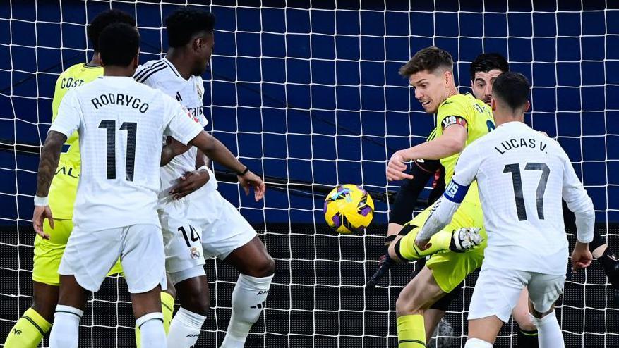 Villarreal captain Juan Foyth scores