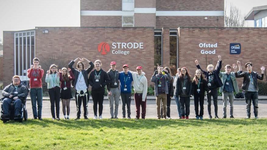 Students at Strode College, Somerset