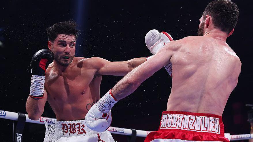 Josh Kelly in action during his world title win against Bakhram Murtazaliev