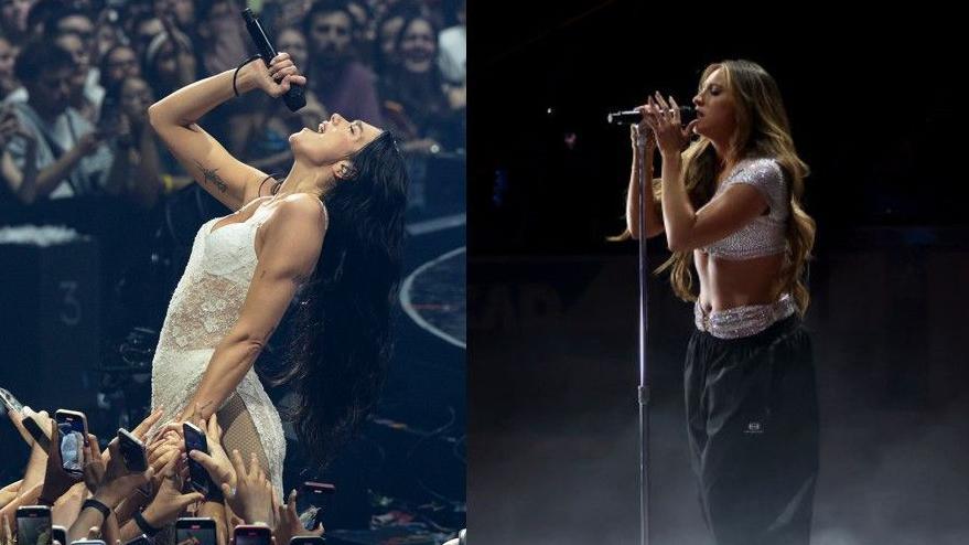 Singers Dua Lipa and Tate McRae