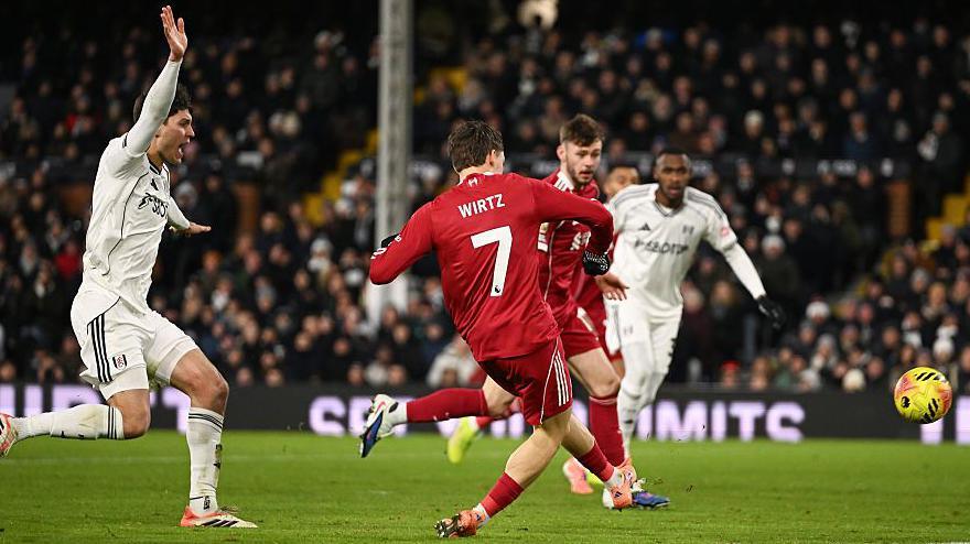 Florian Wirtz scores for Liverpool against Fulham