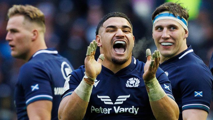 Sione Tuipulotu in action for Scotland