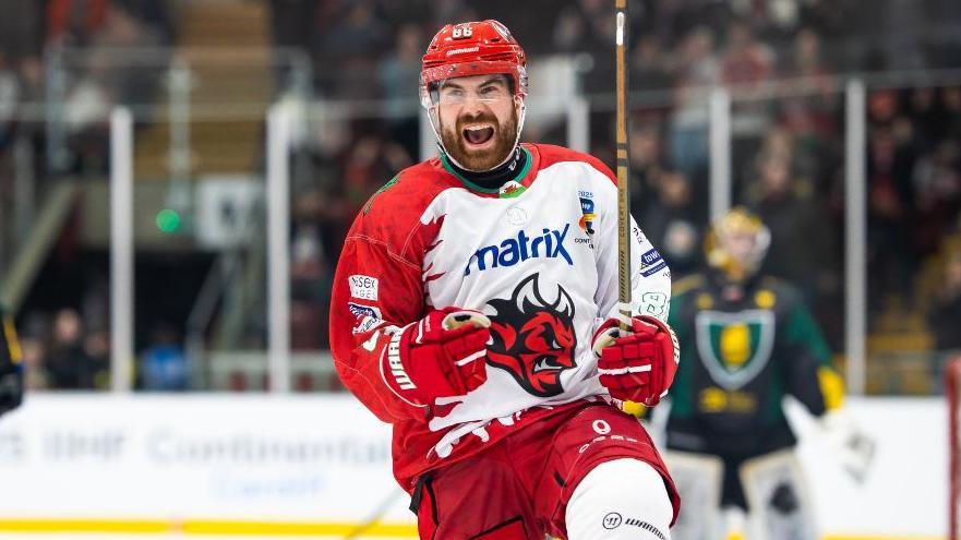 Cardiff Devils' Zach O'Brien scored twice against GKS Katowice