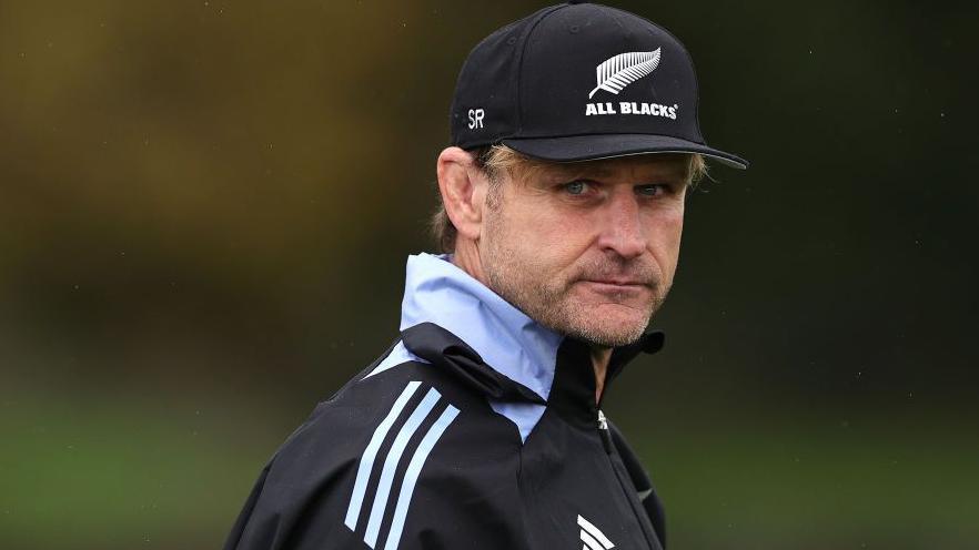 New Zealand coach Scott Robertson in a cap