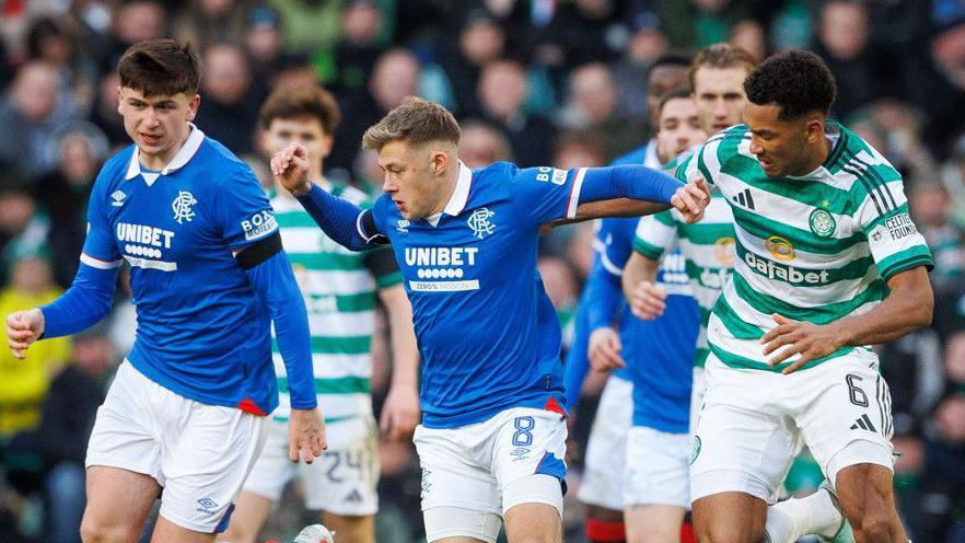 Connor Barran for Rangers against Celtic