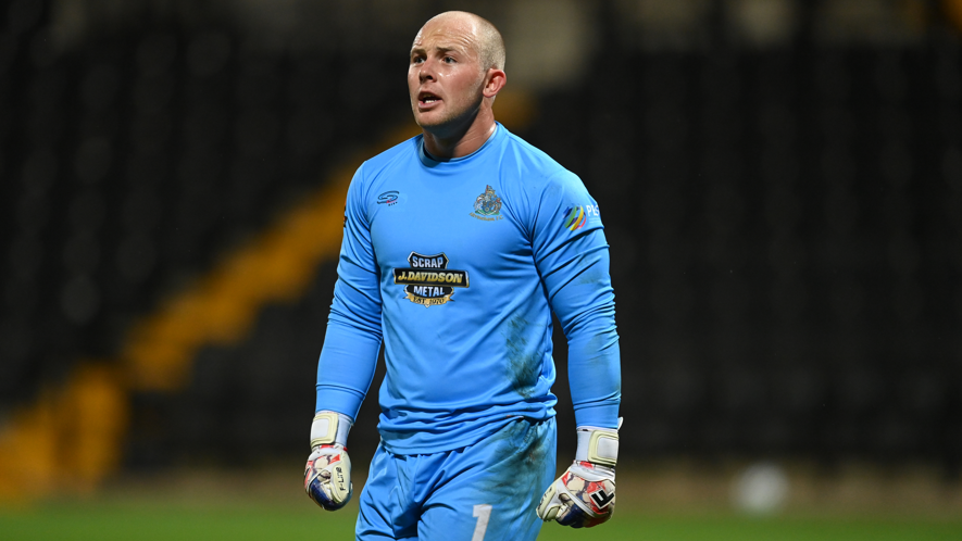 Goalkeeper Tony Thompson in action for Altrincham