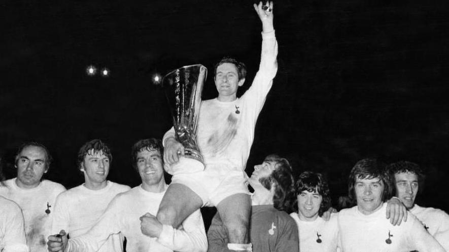 Tottenham celebrate 1972 Uefa Cup