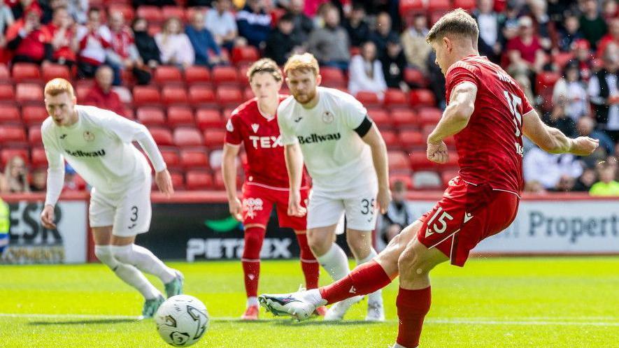 Kevin Nisbet stroked in an early penalty for Aberdeen