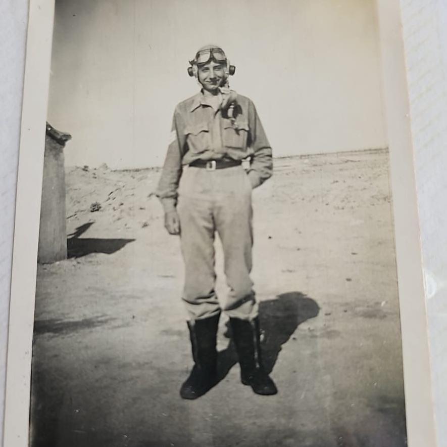 1940s photo of Mr Filby in his RAF uniform