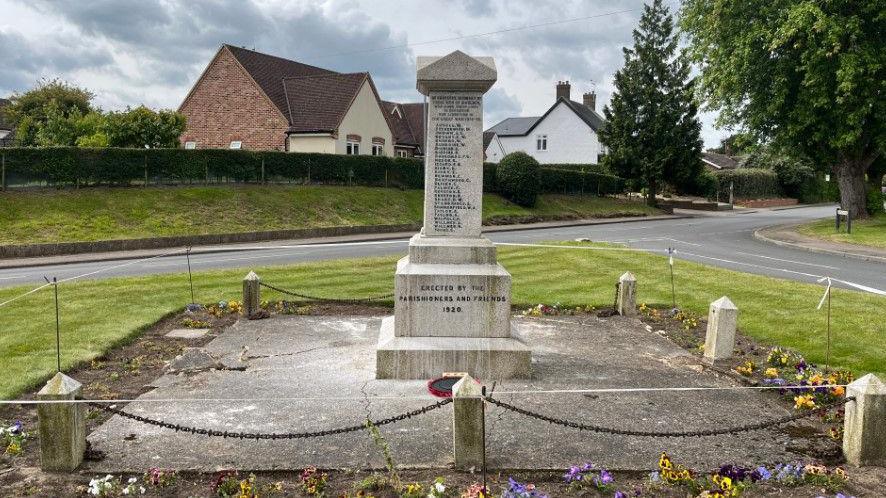 War memorial after repairs