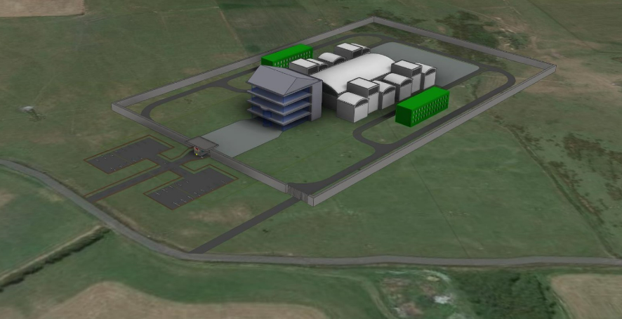 A mock-up of the Workington facility.