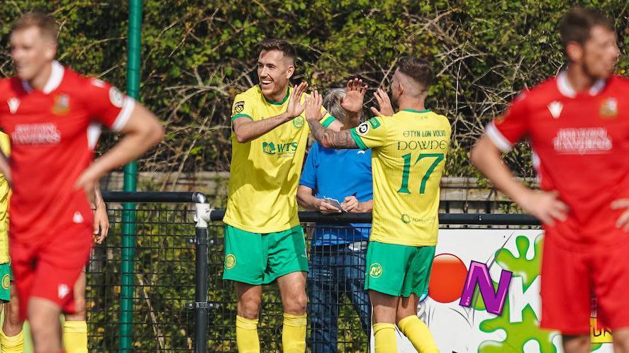 Caernarfon Town celebrate