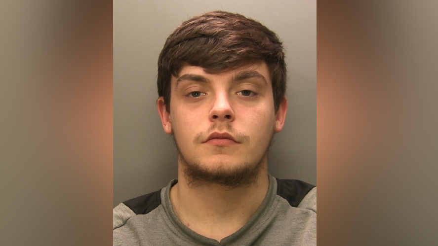 Police photo of Jack Lowrey, 21, who attempted to get away from police by driving at just 10mph. He was handed an immediate 12 month prison sentence.