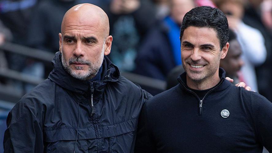 Pep Guardiola and Mikel Arteta