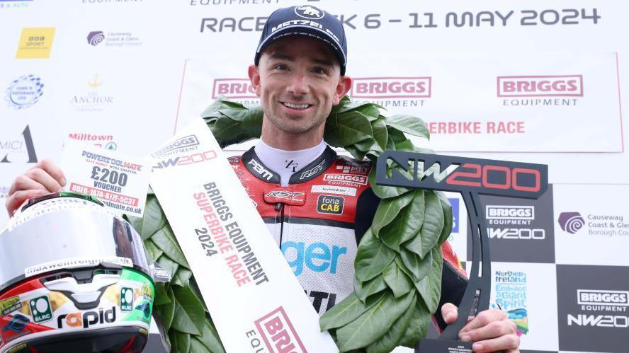 Glenn Irwin on the Superbike podium