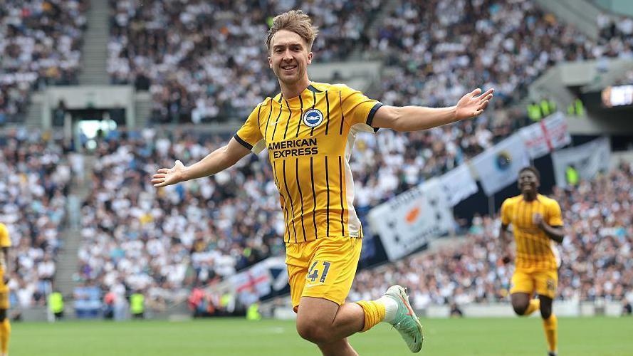 Jack Hinshelwood celebrates scoring