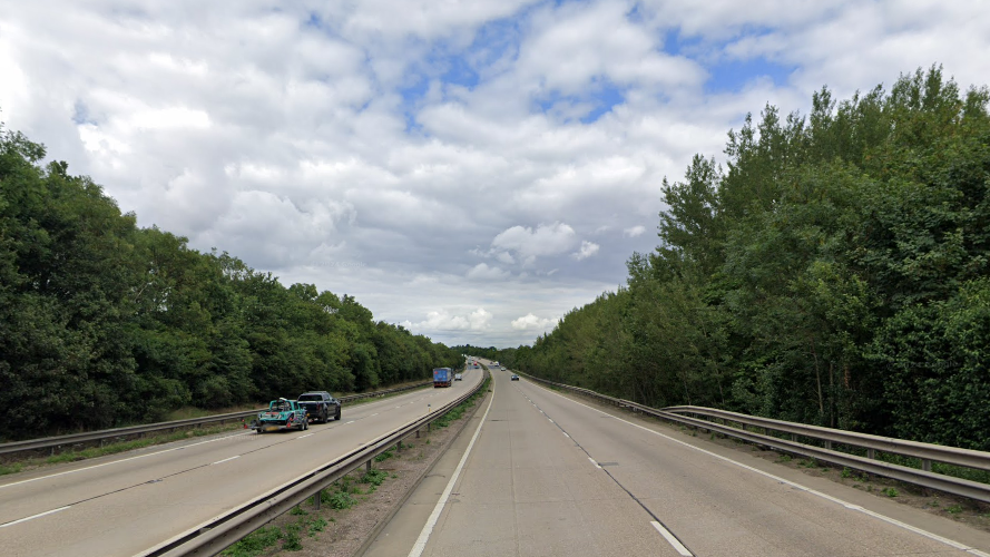 The A14 at Sproughton in Suffolk