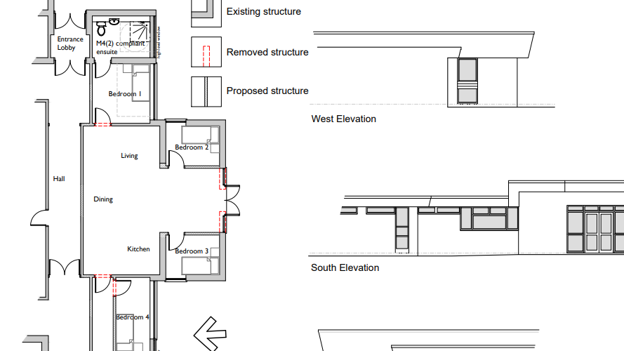 Floor plans for the planning permission