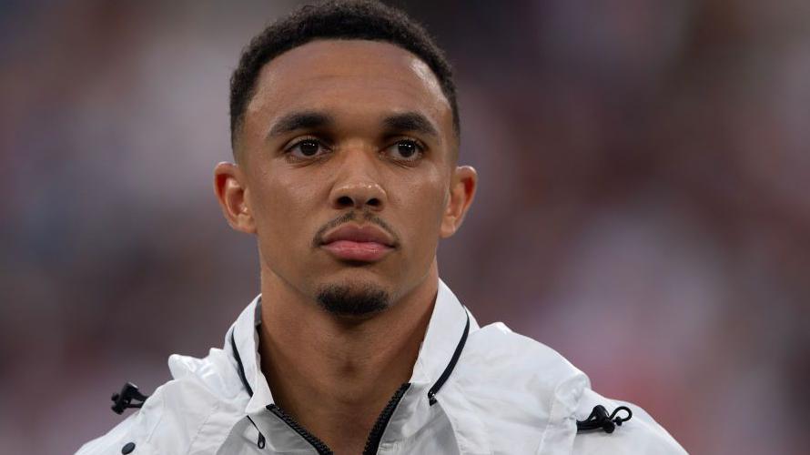 Trent Alexander-Arnold before an England match