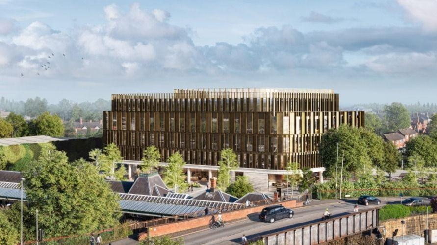 proposed planning for the new brewery - artist impression of new Wrexham Lager brewery site from above