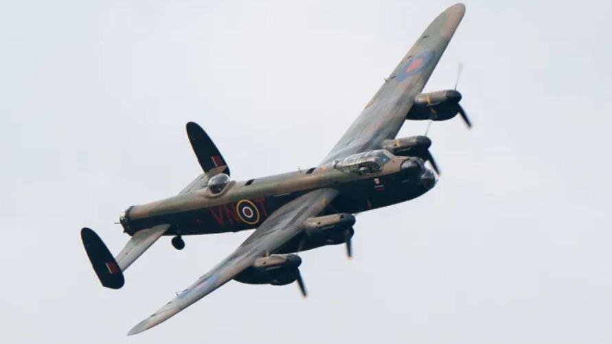 Avro Lancaster PA474 banking to starboard 