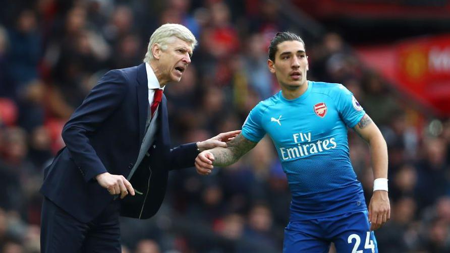 Arsene Wenger and Hector Bellerin