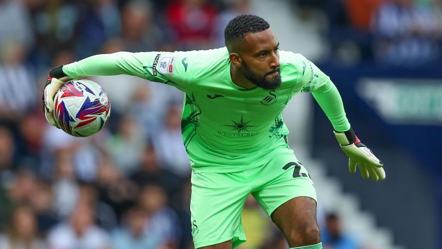 Lawrence Vigouroux in action for Swansea