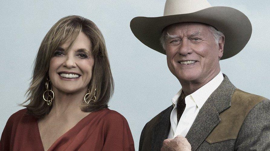 Linda Gray and Larry Hagman