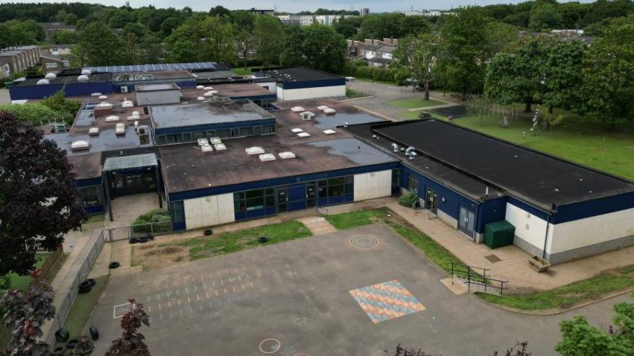 Aerial view of Martins Wood School