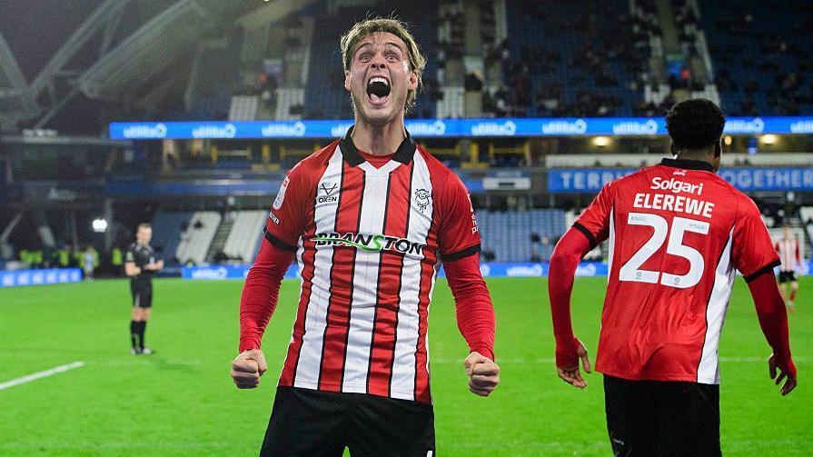 Ryley Towler celebrates