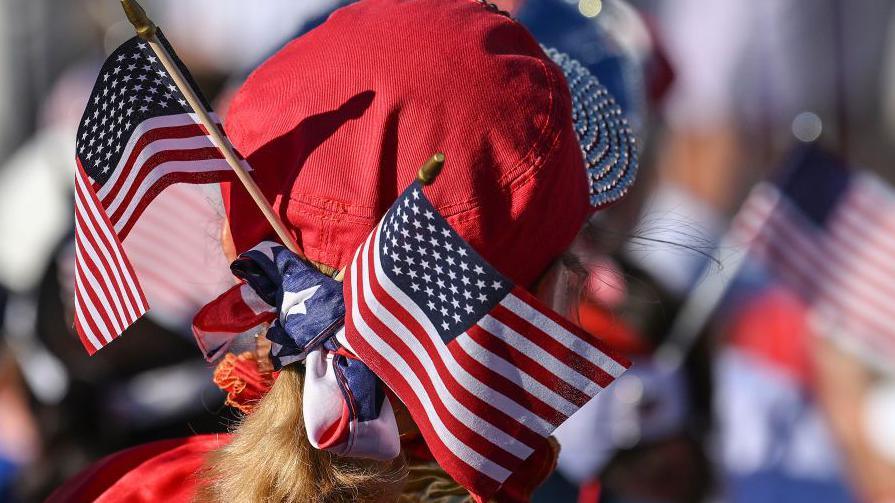 An American fan at the 2023 Solheim Cup in Spain