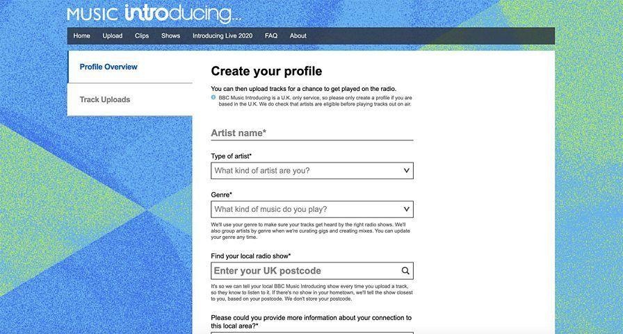 The Introducing uploader profile page
