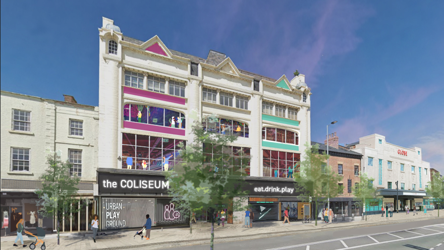 A CGI image of the old Debenhams shop