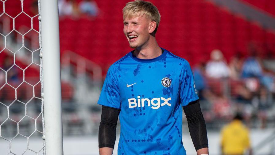 Eddie Beach on the pitch during Chelsea's pre-season tour in California