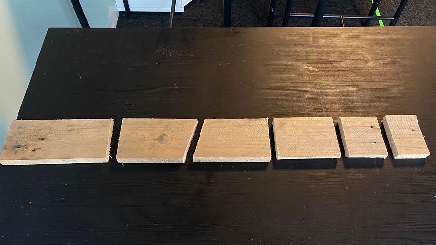 Image shows sizes of wood needed to assemble for Wayne's birdhouse