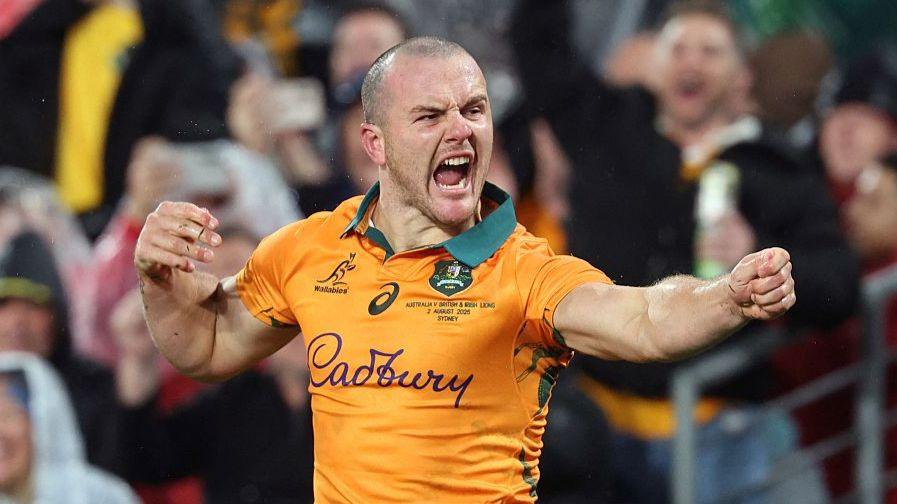 Dylan Pietsch celebrates
