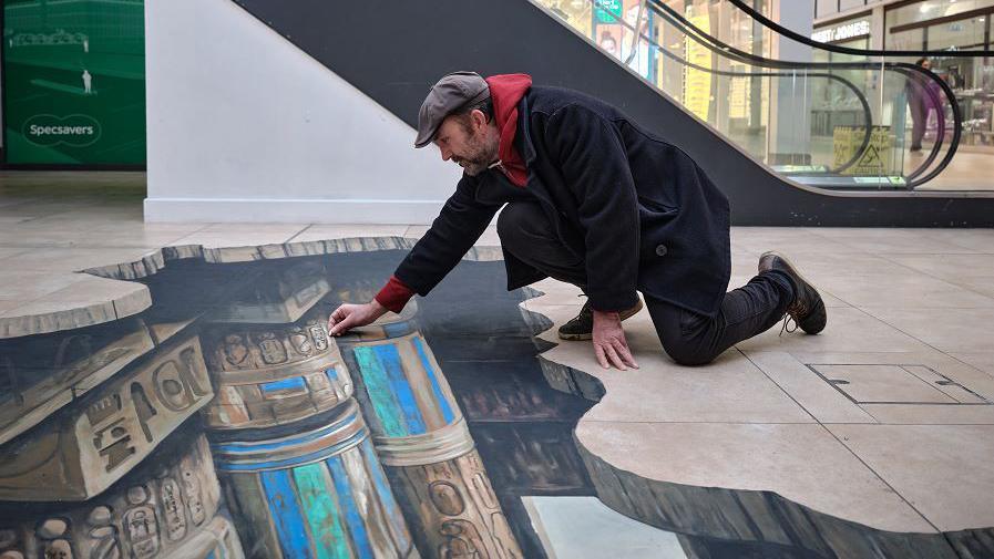 3d artwork being drawn by the artist.